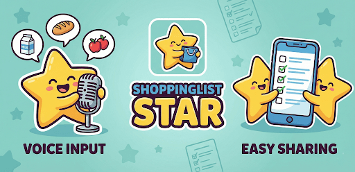 ShoppingList Star — Voice & Share